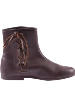 Kurze Mittelalter-Schnürstiefel, dunkelbraun