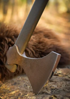 Kurze Wikingeraxt, geschmiedet, Antikfinish