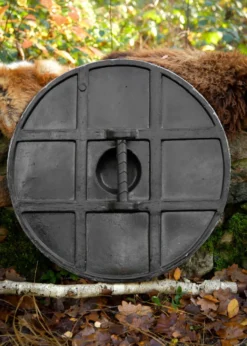 LARP Wikinger Schild Bjornir, rot/weiß, 60 cm