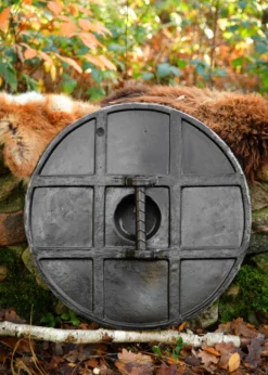 LARP Wikinger Schild Skjaldar, rot, 60 cm