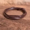 Lederband aus Ziegenleder, Rundriemen 1,5 mm, braun, 1 m