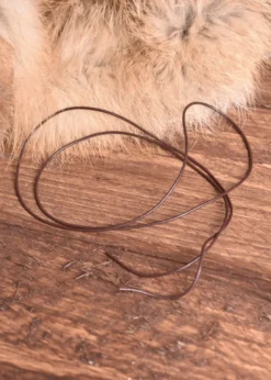 Lederband aus Ziegenleder, Rundriemen 1,5 mm, braun, 1 m