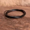 Lederband aus Ziegenleder, Rundriemen 1,5 mm, schwarz, 1 m