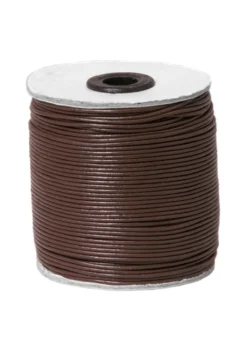 Lederband aus Ziegenleder, Rundriemen 1,5 mm, braun, 100 m Rolle