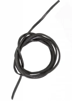 Lederband, Vierkantriemen schwarz, 100 cm