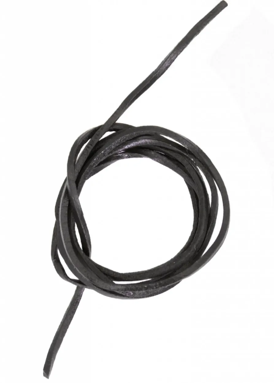 Lederband, Vierkantriemen schwarz, 100 cm