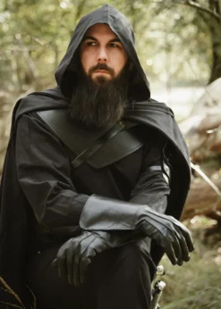Leder Kragen Balor, schwarz