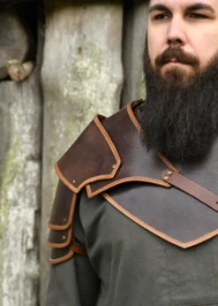 Leder Schulterschutz Arnulf, braun