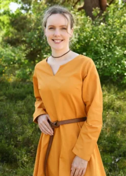 Leichtes Mittelalterkleid Milla, Wikingerkleid, senfgelb
