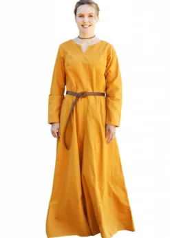 Leichtes Mittelalterkleid Milla, Wikingerkleid, senfgelb
