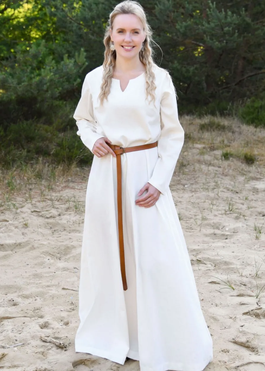 Leichtes Mittelalterkleid Milla, Wikingerkleid, natur