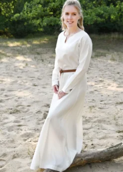 Leichtes Mittelalterkleid Milla, Wikingerkleid, natur