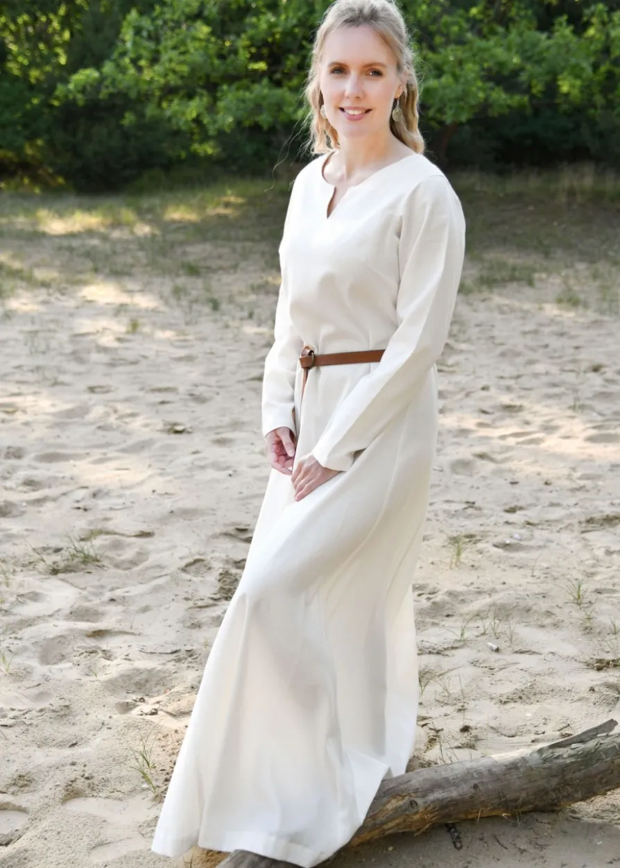 Leichtes Mittelalterkleid Milla, Wikingerkleid, natur