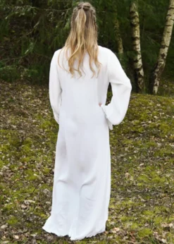 Leichtes Mittelalter Unterkleid mit Crinkleeffekt, weiß