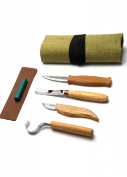 Löffel + Kuksa Profi-Set zum Schnitzen (4 Werkzeuge + Zubehör), BeaverCraft