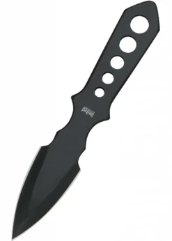 Lightning Bolt 3er Wurfmesser-Set mit Schultergurt, Schwarz