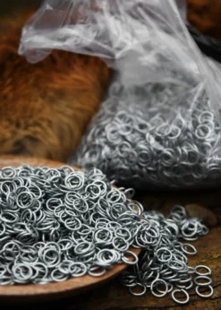 Lose Kettenringe, 3 kg-Paket, unvernietet, verzinkt, 9mm ID
