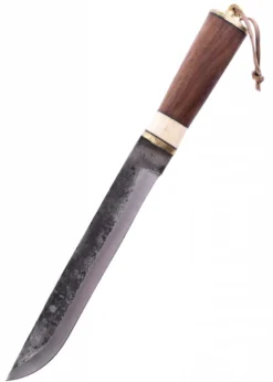 Messer mit Holzgriff und Lederscheide