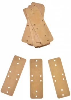 Messingschuppen für Lamellenrüstung, 90 mm x 30 mm (25 Stück)