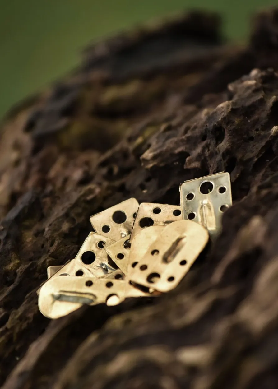 Messingschuppen für Lamellenrüstung, 13 mm x 22 mm (25 Stück)