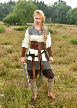 Miedergürtel aus Leder, braun