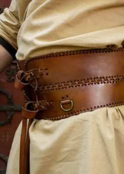 Miedergürtel aus Leder, braun