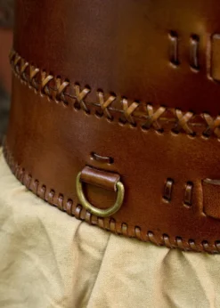 Miedergürtel aus Leder, braun
