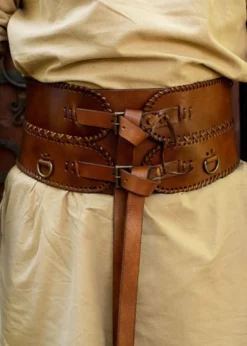 Miedergürtel aus Leder, braun