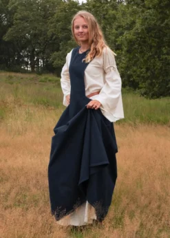 Mittelalter-Überkleid, Surcot Andra, dunkelblau