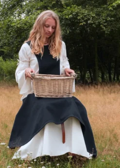 Mittelalter-Überkleid, Surcot Andra, dunkelblau