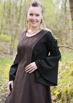 Mittelalter-Überkleid, Surcot Andra, braun