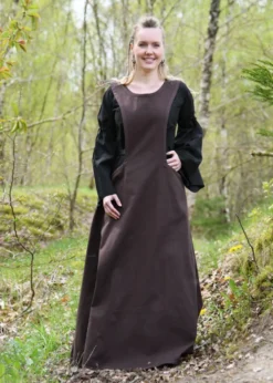 Mittelalter-Überkleid, Surcot Andra, braun