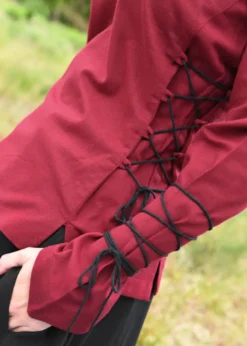 Mittelalter Bluse Aila mit Schnürung, weinrot