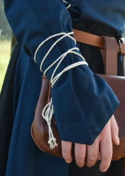 Mittelalter Bluse Aila mit Schnürung, blau
