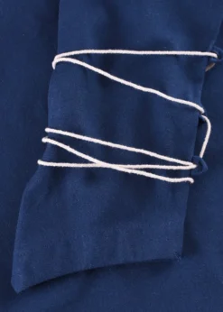 Mittelalter Bluse Aila mit Schnürung, blau