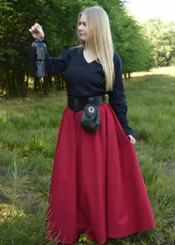 Mittelalter Bluse Aila mit Schnürung, schwarz
