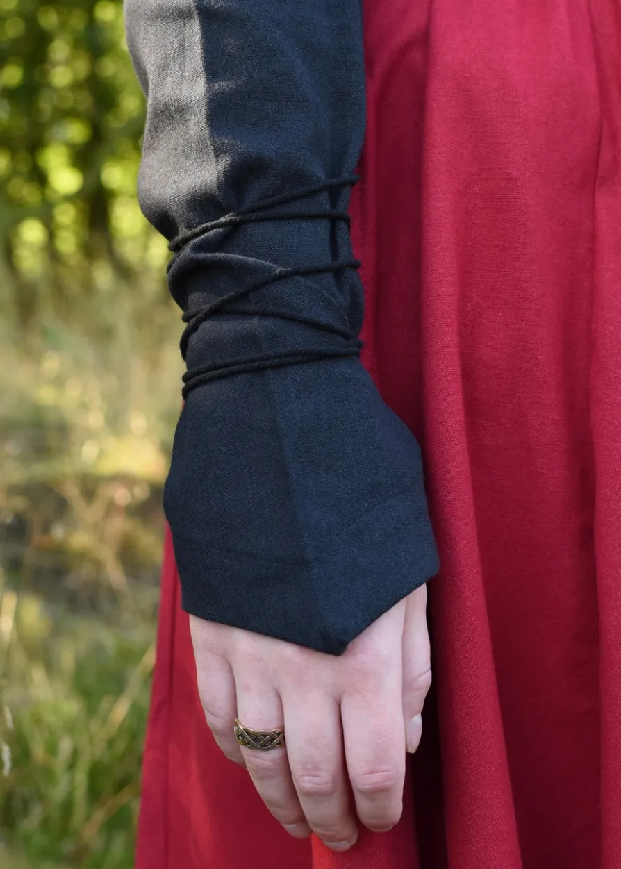 Mittelalter Bluse Aila mit Schnürung, schwarz