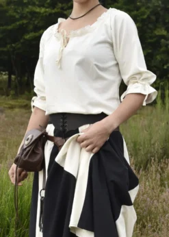 Mittelalter Bluse Birga mit 3/4 Arm, natur