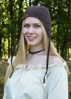 Mittelalter Bundhaube mit Bändern, verschiedene Farben