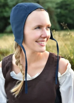 Mittelalter Bundhaube mit Bändern, verschiedene Farben