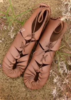 Mittelalter Bundschuhe, braun