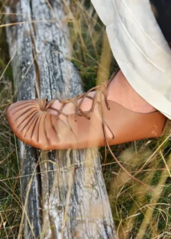 Mittelalter Bundschuhe, braun