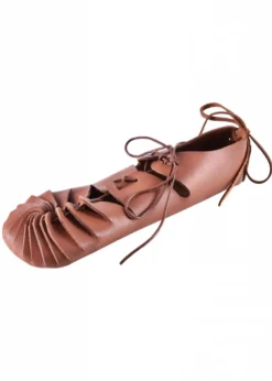 Mittelalter Bundschuhe, braun