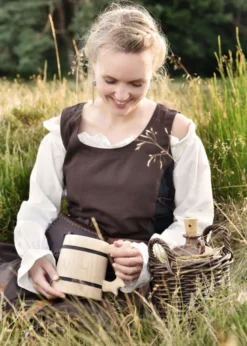 Mittelalter Carmen-Bluse, natur