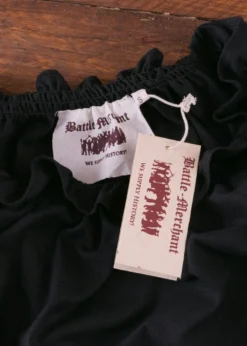 Mittelalter Carmen-Bluse, schwarz