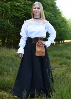 Mittelalter Carmen-Bluse, weiß