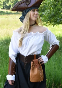 Mittelalter Carmen-Bluse, weiß