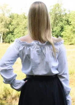Mittelalter Carmen-Bluse, weiß