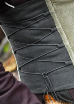 Mittelalter Corsage Anik aus Samt, grün