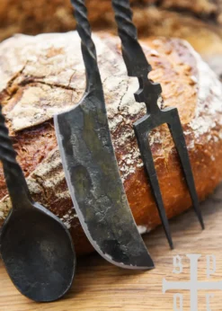 Mittelalter-Essbesteck, 3-teilig, handgeschmiedet